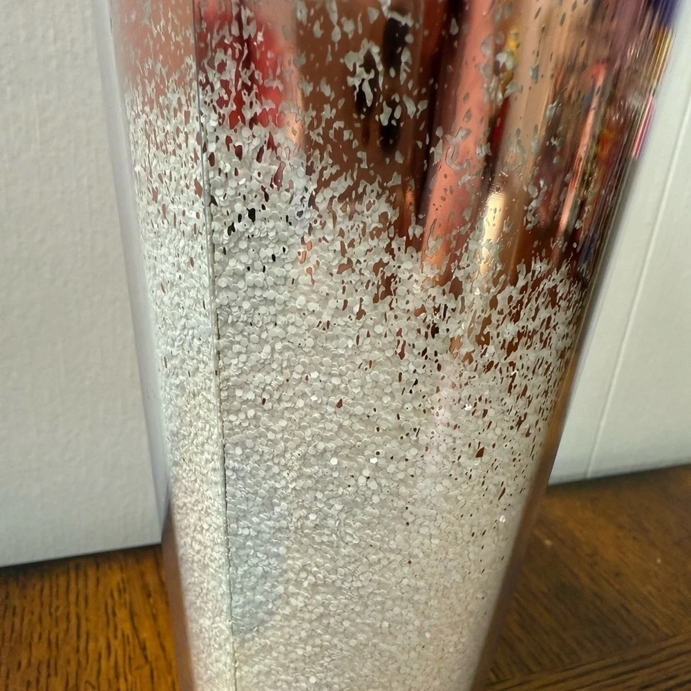 Starbucks 2019 Holiday Rose Gold Glitter Cascading Cold Cup 24oz